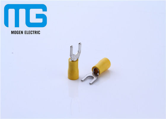 China SV5.5 isoleerde de koper elektro geïsoleerde spade geplateerd Turkije-JTK geel de kleurenpvc van Draadterminals Tin leverancier